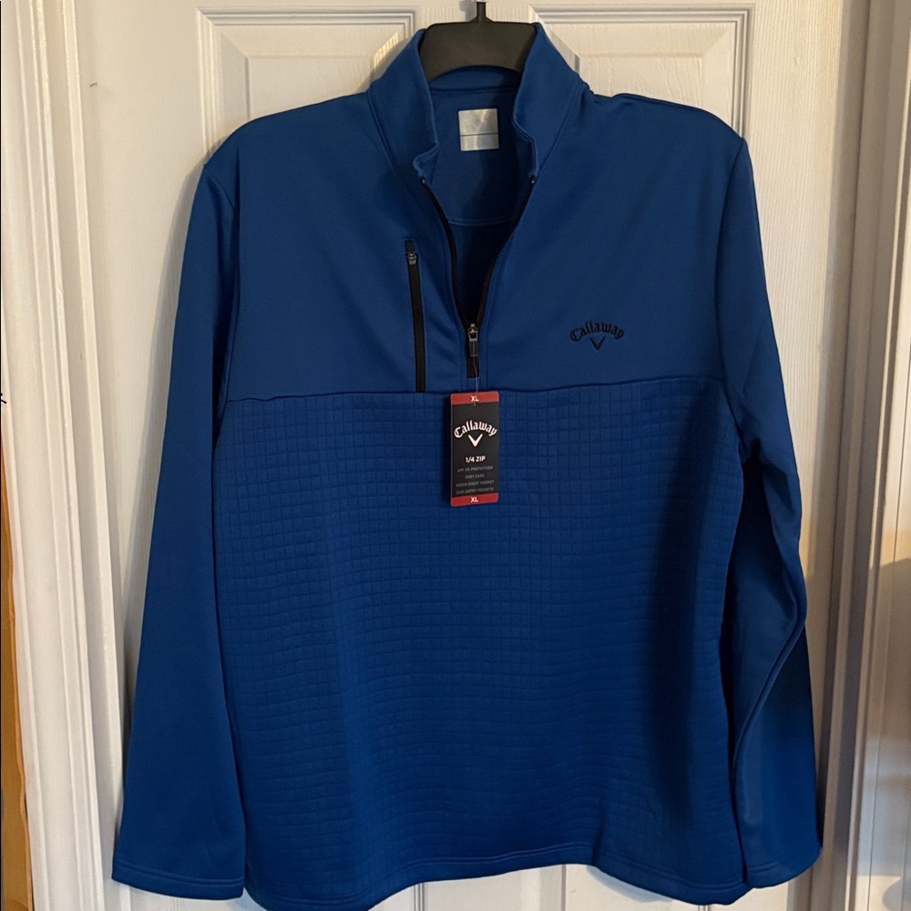 Callaway Men’s’ XL half zip 3 pockets NWTag 
Royal blue make offer!